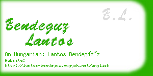 bendeguz lantos business card
